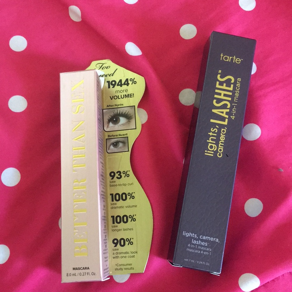 Too faced and tarte mascara